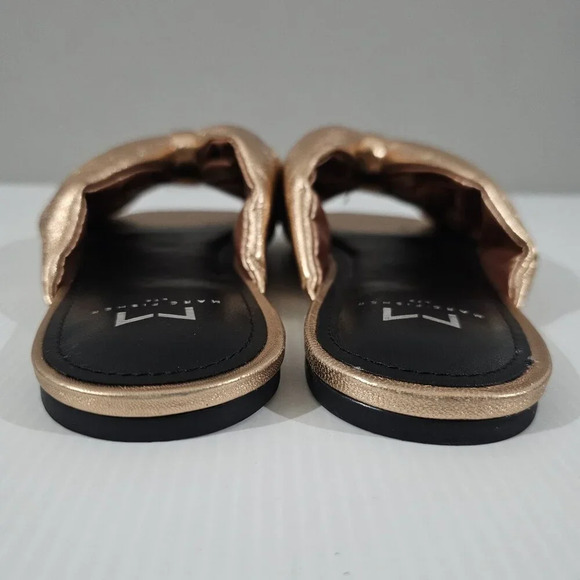 Marc Fisher LTD Olita Puffy Slide Sandal Women 8.5 Rose Gold Leather Slip On NEW - Picture 9 of 15